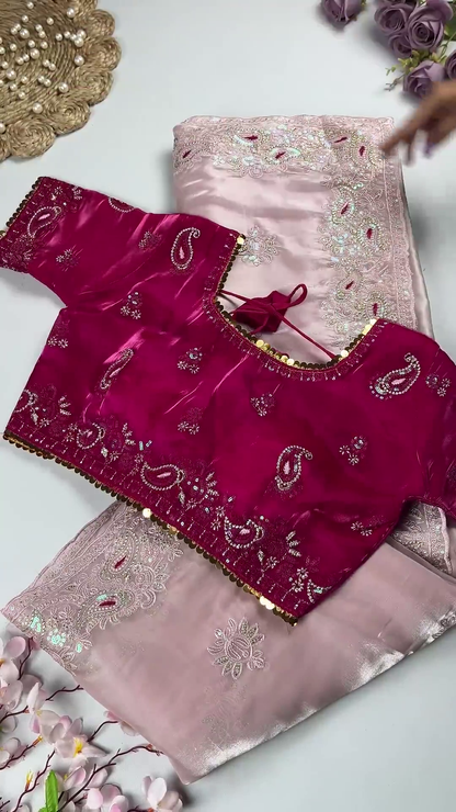Pastel Partywear Blouse Collection: Assorted Paisley & Floral Silk Blouses