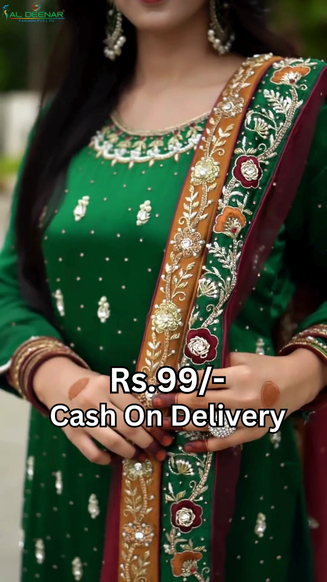 Emerald Heritage Silk Suit with Maroon Contrast