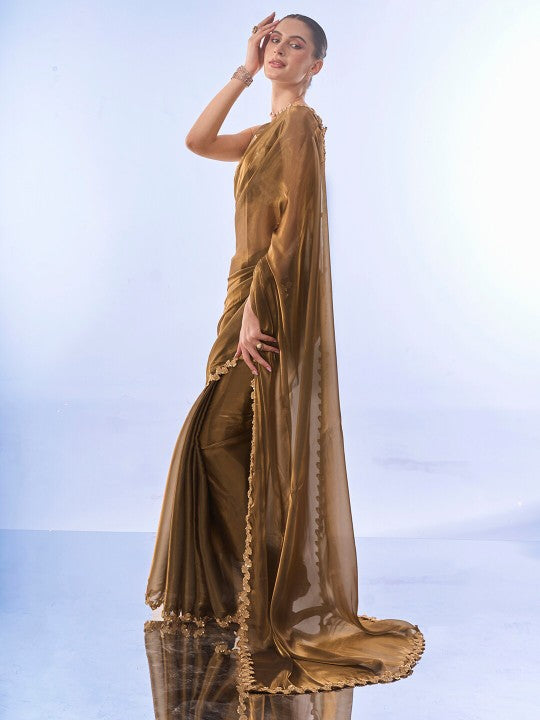 Sequinned Organza Saree