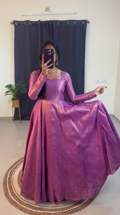 Beautiful Embroidery Sequence Gown Set